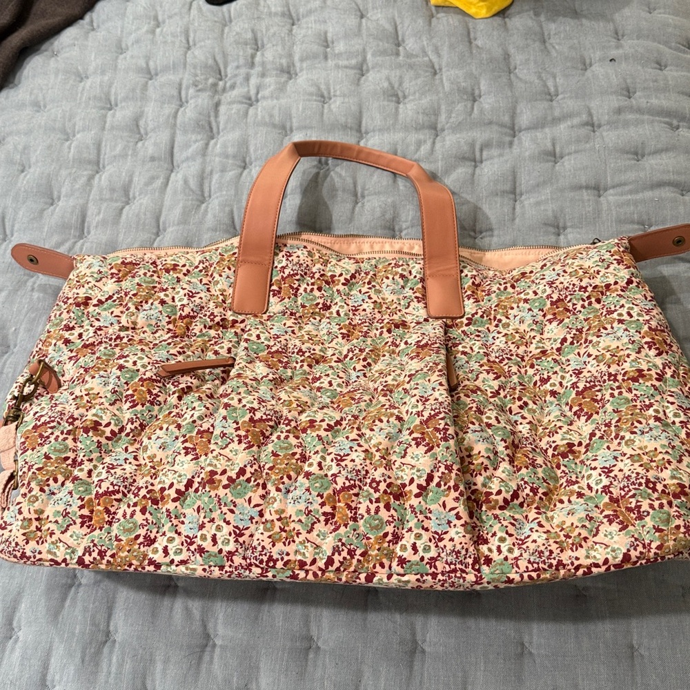 Large floral weekender bag
